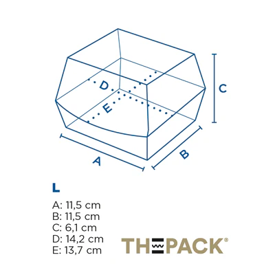 BOÎTES HAMBURGER THEPACK 14,2x13,7x6,1 CM (L) BLANC CARTON NANO-MICRO (500 UNITÉS) - REF. 234.14 - Image 9