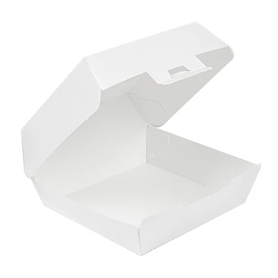BOÎTES HAMBURGER THEPACK 17,6x16,8x7,8 CM (XL WIDER) BLANC CARTON NANO-MICRO (300 UNITÉS) - REF. 234.22 - Image 2