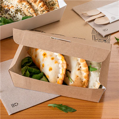 BOÎTES "LUNCH BOX" COUVERCLES THEPACK 1500 ML (48 oz) 21x18x5,5 CM NATUREL CARTON NANO-MICRO (360 UNITÉS) - REF. 235.18 - Image 2