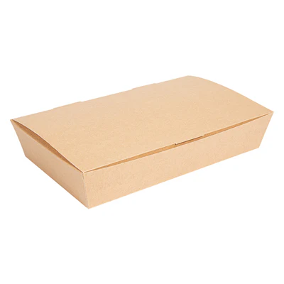 BOÎTES "LUNCH BOX" COUVERCLES THEPACK 1700 ML (54 oz) 27,5x16,5x5 CM NATUREL CARTON NANO-MICRO (240 UNITÉS) - REF. 235.21
