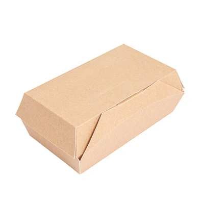BOÎTES "LUNCH BOX" THEPACK 'PAPERLOCK' 19,5x12,5x7 CM NATUREL CARTON NANO-MICRO (300 UNITÉS) - REF. 254.56