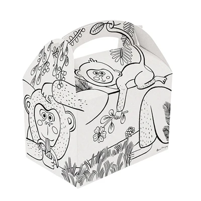 BOÎTES MENU ENFANT COLORIAGE 320 G/M2 15,50x10,50x17,50 CM BLANC CARTON (300 UNITÉS) - REF. 253.02 - Image 2