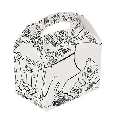 BOÎTES MENU ENFANT COLORIAGE 320 G/M2 15,50x10,50x17,50 CM BLANC CARTON (300 UNITÉS) - REF. 253.02 - Image 4
