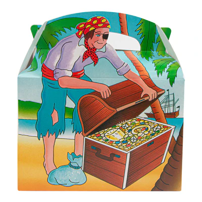 BOÎTES MENU ENFANT PIRATES 'PIRATAS' 320 G/M2 15,50x10,50x17,50 CM QUADRICHROMIE CARTON (300 UNITÉS) - REF. 137.34 - Image 2