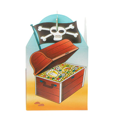BOÎTES MENU ENFANT PIRATES 'PIRATAS' 320 G/M2 15,50x10,50x17,50 CM QUADRICHROMIE CARTON (300 UNITÉS) - REF. 137.34 - Image 4