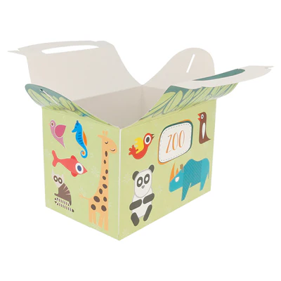 BOÎTES MENU ENFANT 'ZOO' 320 G/M2 15,50x10,50x17,50 CM QUADRICHROMIE CARTON (300 UNITÉS) - REF. 210.52 - Image 2