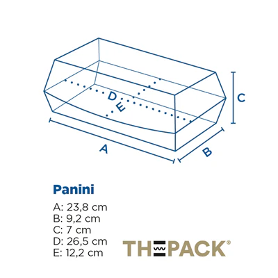 BOÎTES "PANINI" THEPACK 26,5x12,2x7 CM NATUREL CARTON NANO-MICRO (300 UNITÉS) - REF. 234.28 - Image 5