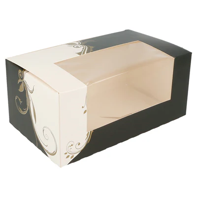 BOÎTES PÂTISSERIESAVEC FENÊTRE THEPACK 'CLASSIC' 18x11x8 CM BLANC CARTON NANO-MICRO (400 UNITÉS) - REF. 204.75