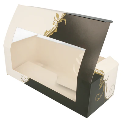BOÎTES PÂTISSERIES AVEC FENÊTRE THEPACK 'CLASSIC' 26x11x8 CM BLANC CARTON NANO-MICRO (300 UNITÉS) - REF. 204.76 - Image 3