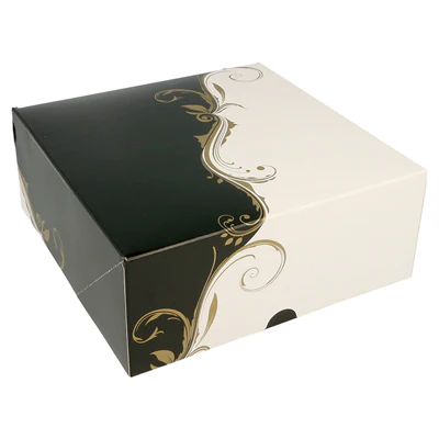 BOÎTES PATISSERIES SANS FENÊTRE THEPACK 'CLASSIC' 250 G/M2 18x18x7,5 CM BLANC CARTON NANO-MICRO (200 UNITÉS) - REF. 204.64