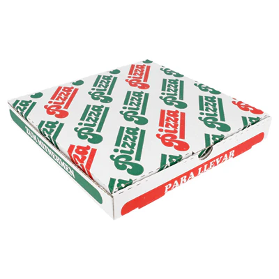 BOÎTES À PIZZA 100% VIERGES 340 G/M2 24x24x3 CM BLANC CARTON MICROCANAL (100 UNITÉS) - REF. 255.61