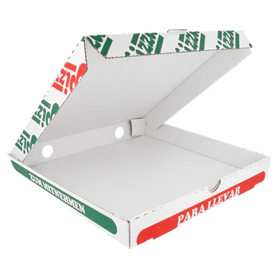 BOÎTES À PIZZA 100% VIERGES 340 G/M2 24x24x3 CM BLANC CARTON MICROCANAL (100 UNITÉS) - REF. 255.61 - Image 2
