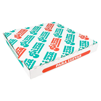 BOÎTES À PIZZA 100% VIERGES 340 G/M2 29x29x3,5 CM BLANC CARTON MICROCANAL (100 UNITÉS) - REF. 255.63