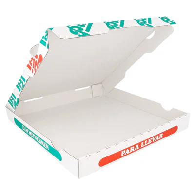BOÎTES À PIZZA 100% VIERGES 340 G/M2 29x29x3,5 CM BLANC CARTON MICROCANAL (100 UNITÉS) - REF. 255.63 - Image 2