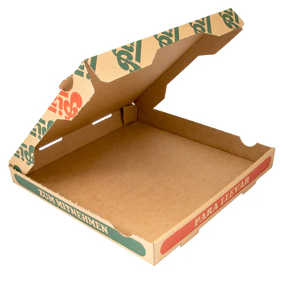 BOÎTES À PIZZA 350 G/M2 29x29x3,5 CM NATUREL CARTON MICROCANAL (100 UNITÉS) - REF. 148.21 - Image 2