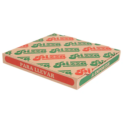 BOÎTES PIZZA 24x24x3 CM NATUREL CARTON MICROCANAL (100 UNITÉS) - REF. 262.41