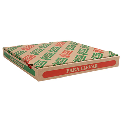 BOÎTES PIZZA 32x32x3,8 CM NATUREL CARTON MICROCANAL (100 UNITÉS) - REF. 235.37
