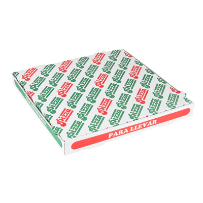 BOÎTES PIZZA 33x33x3,8 CM BLANC CARTON MICROCANAL (100 UNITÉS) - REF. 235.38