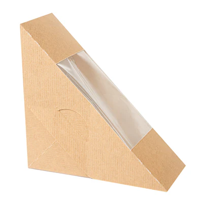 BOÎTES SANDWICH AVEC FENÊTRE THEPACK 12,4x12,4x5,5 CM NATUREL CARTON NANO-MICRO + OPP (500 UNITÉS) - REF. 253.56 - Image 2