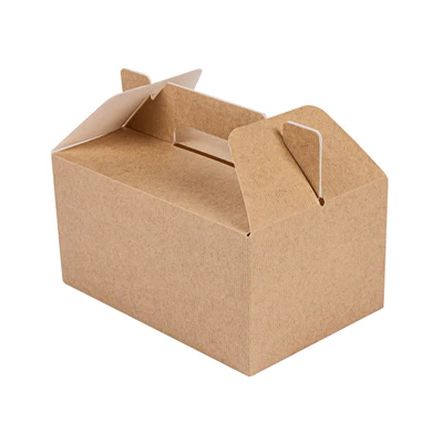 BOÎTES TRANSPORT DE REPAS THEPACK 18x12x9 CM NATUREL CARTON NANO-MICRO (100 UNITÉS) - REF. 235.09