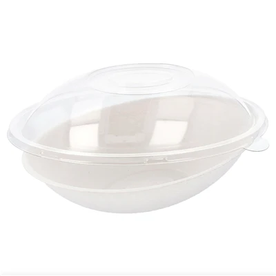 BOLS OVALES + COUVERCLES BIONIC 22x13,5x5,5+4,5 CM BLANC BAGASSE (100 UNITÉS) - REF. 224.22 - Image 2