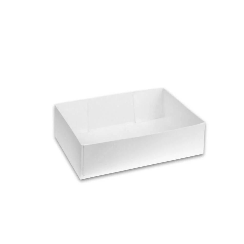 Caissette Pâtissière Carton Blanc Recyclable - 6 tailles (100 UNITES)