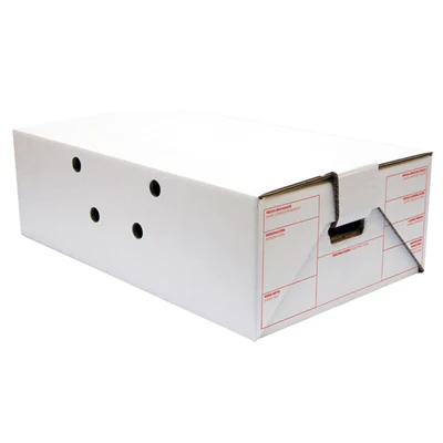 CARTONS DE TRANSPORT 575 G/M2 59,5x37x19 CM BLANC CARTON (15 UNITÉS) - REF. 168.00