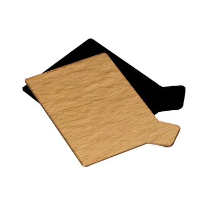 CARTONS PÂTISSERIE DEUX FACES 950 G/M2 5,5x9.5 CM OR/NOIR CARTON (250 UNITÉS) - REF. 147.23