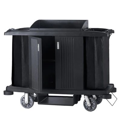 CHARIOT SERVICE DE CHAMBRES, AVEC PORTES ARROW 153,6x55,4x125,2 CM NOIR PP (1 UNITÉS) - REF. 193.61