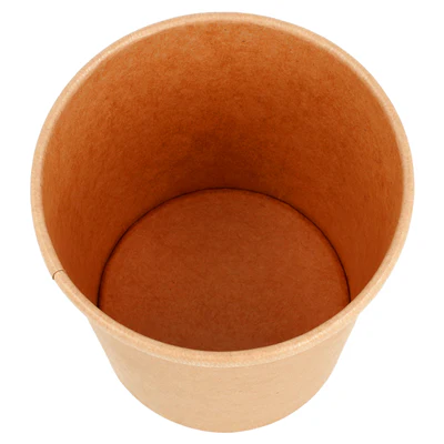 COMBO RÉCIPIENTS + COUVERCLES 480 ML - 16 oz 340 + 18 PE G/M2 Ø 9,7/7,5x10 CM NATUREL KRAFT (250 UNITÉS) - REF. 221.86 - Image 4
