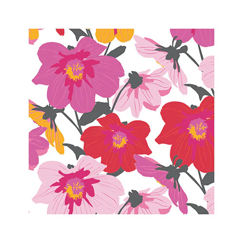 Serviettes. 3 plis pliage 25 cm x 25 cm "Blomster" (280 unités)