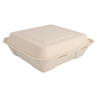 COQUILLES "L" BIONIC 1300 ML 22,5x22,5x7,5 CM NATUREL BAGASSE (200 UNITÉS) - REF. 150.44