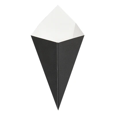 CORNETS FRITES THEPACK 100 G 12,8x21,7 CM NOIR CARTON NANO-MICRO (1600 UNITÉS) - REF. 252.22