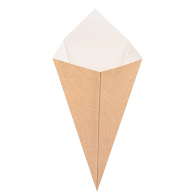 CORNETS FRITES THEPACK 250 G 15,7x26,8 CM NATUREL CARTON NANO-MICRO (1200 UNITÉS) - REF. 234.46