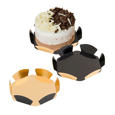 COROLLES 380 G/M2 Ø 8+1,5 CM OR/NOIR CARTON (200 UNITÉS) - REF. 197.95
