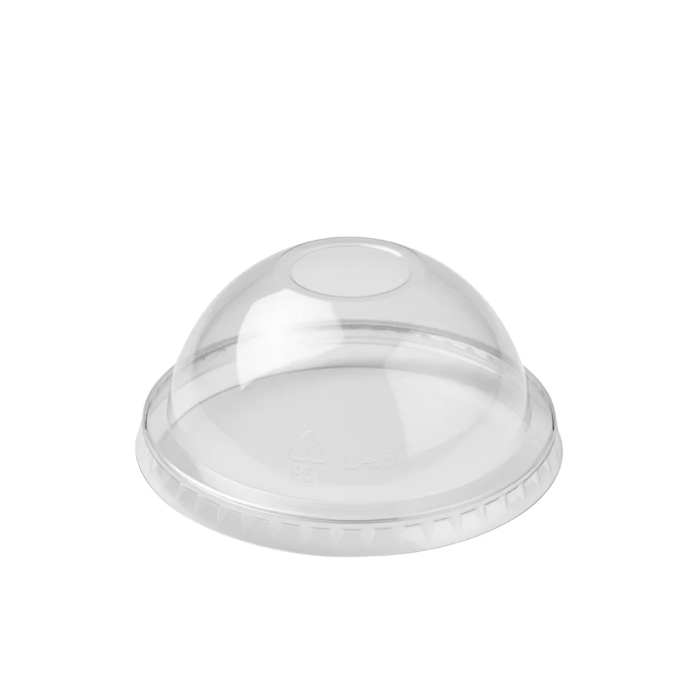 Couvercle dôme avec ouverture rPET pour Gobelet Plastique (95mm)