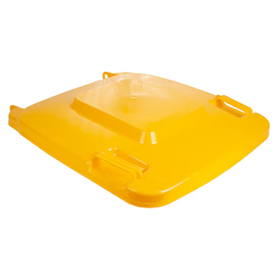 COUVERCLE POUR CONTENEUR 240L 71x56x7,4 CM JAUNE HDPE (1 UNITÉS) - REF. 258.93