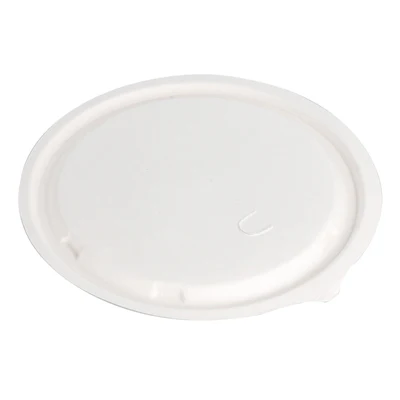 COUVERCLES BAS POUR SALADIERS 224.33 'BIONIC' Ø 18x0,7 CM BLANC BAGASSE (600 UNITÉS) - REF. 227.35