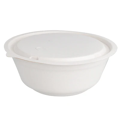 COUVERCLES BAS POUR SALADIERS 224.33 'BIONIC' Ø 18x0,7 CM BLANC BAGASSE (600 UNITÉS) - REF. 227.35 - Image 4