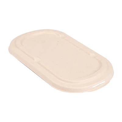 COUVERCLES POUR CODES 320.54/55 BIONIC 1000 ML 22,6x13,4x1,4 CM NATUREL BAGASSE (500 UNITÉS) - REF. 320.58