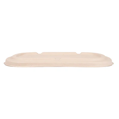 COUVERCLES POUR CODES 320.54/55 BIONIC 1000 ML 22,6x13,4x1,4 CM NATUREL BAGASSE (500 UNITÉS) - REF. 320.58 - Image 2