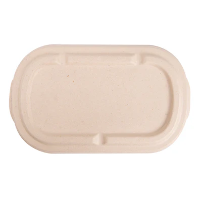 COUVERCLES POUR CODES 320.54/55 BIONIC 1000 ML 22,6x13,4x1,4 CM NATUREL BAGASSE (500 UNITÉS) - REF. 320.58 - Image 3