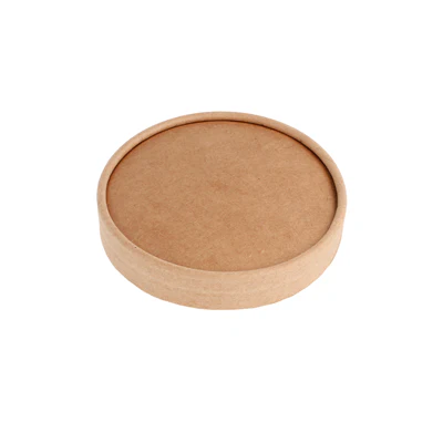 COUVERCLES POTS À GLACES 180 ML 280 + 18 PE G/M2 Ø8,7 CM MARRON CARTON (1000 UNITÉS) - REF. 233.32