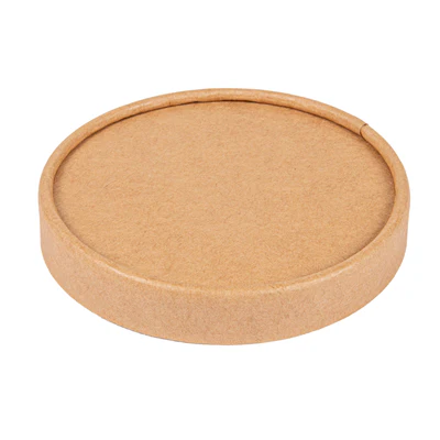 COUVERCLES POTS À GLACES 240 ML 280 + 18 PE G/M2 Ø9,4 CM MARRON CARTON (1000 UNITÉS) - REF. 233.34