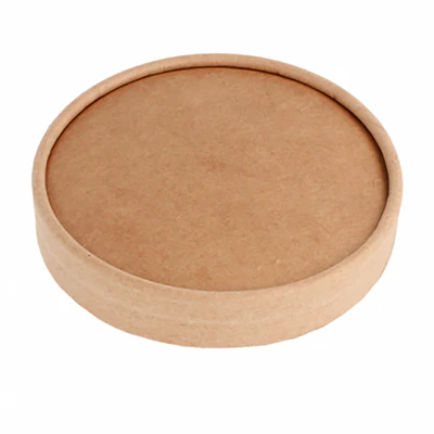 COUVERCLES POTS À GLACES 300 ML 280 + 18 PE G/M2 Ø10 CM MARRON CARTON (1000 UNITÉS) - REF. 233.36