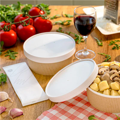 COUVERCLE POUR CODE 228.34 780 ML - 26 oz 560 G/M2 + PE Ø15 CM BLANC CARTON (250 UNITÉS) - REF. 228.36 - Image 4