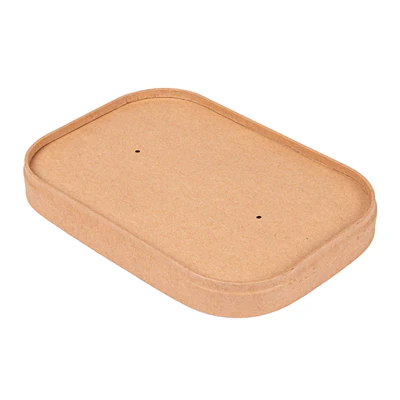 COUVERCLES POUR RÉCIPIENTS 254.33/34/35 320 + 30 PE G/M2 17,3x12,3x2 CM NATUREL KRAFT (300 UNITÉS) - REF. 254.36