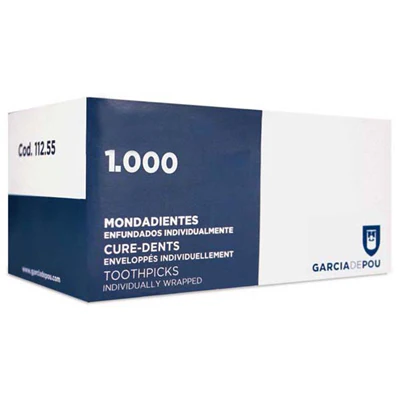 CURE-DENTS ENVELOPPÉS 6,5 CM NATUREL BOIS (1000 UNITÉS) - REF. 112.55 - Image 2