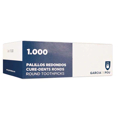 CURE-DENTS RONDS 6,8 CM NATUREL BOIS (1000 UNITÉS) - REF. 112.53 - Image 2
