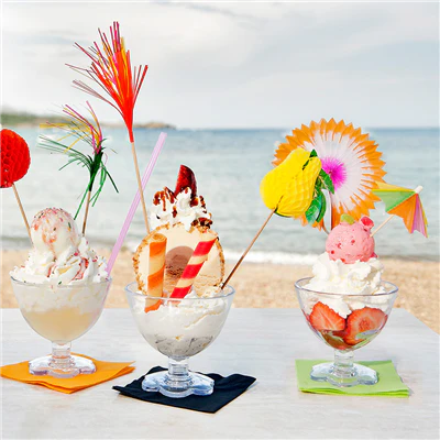 DÉCORS POUR GLACES - OMBRELLE Ø 8x10 CM ASSORTI BOIS (144 UNITÉS) - REF. 189.79 - Image 2
